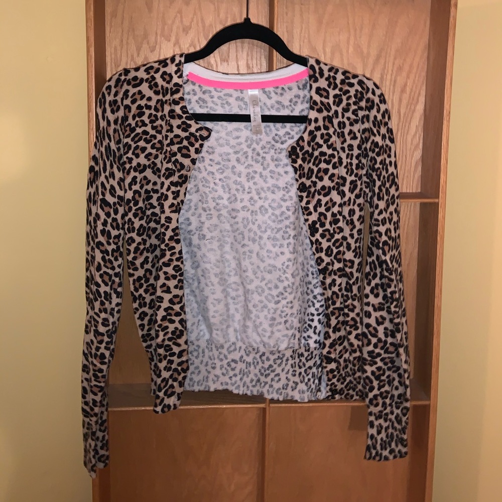 Kids cheetah print cardigan